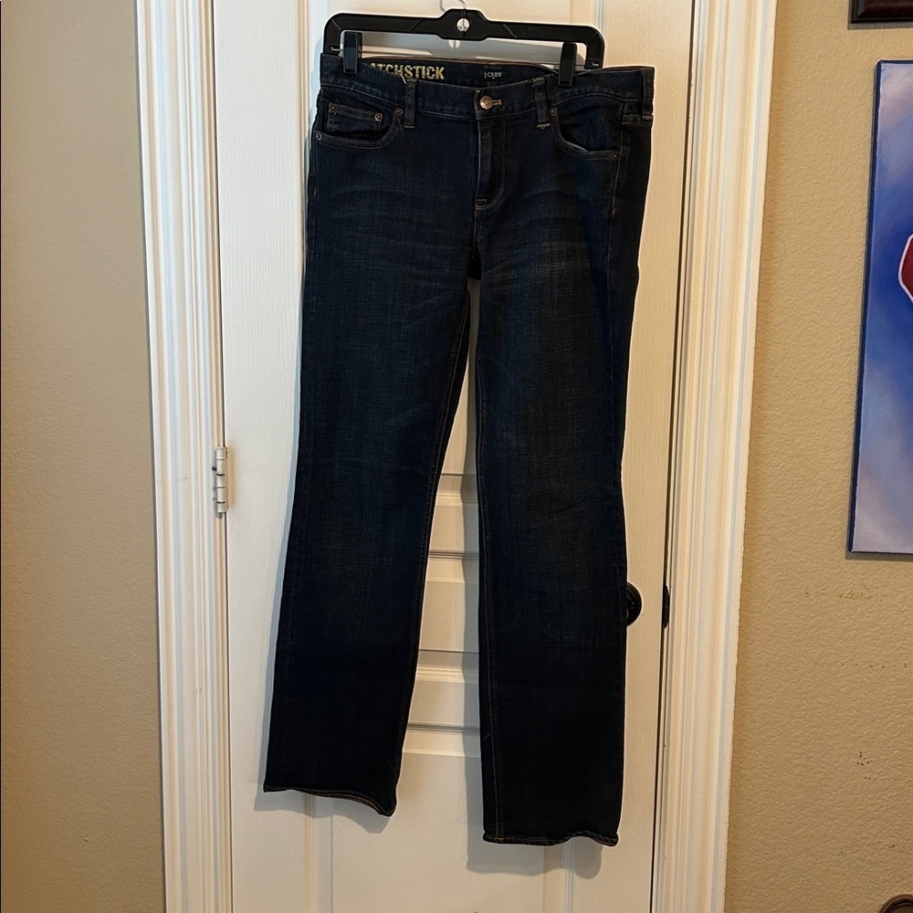 J. Crew Indigo Denim Jeans Matchstick Preppy Straight Workwear Casual